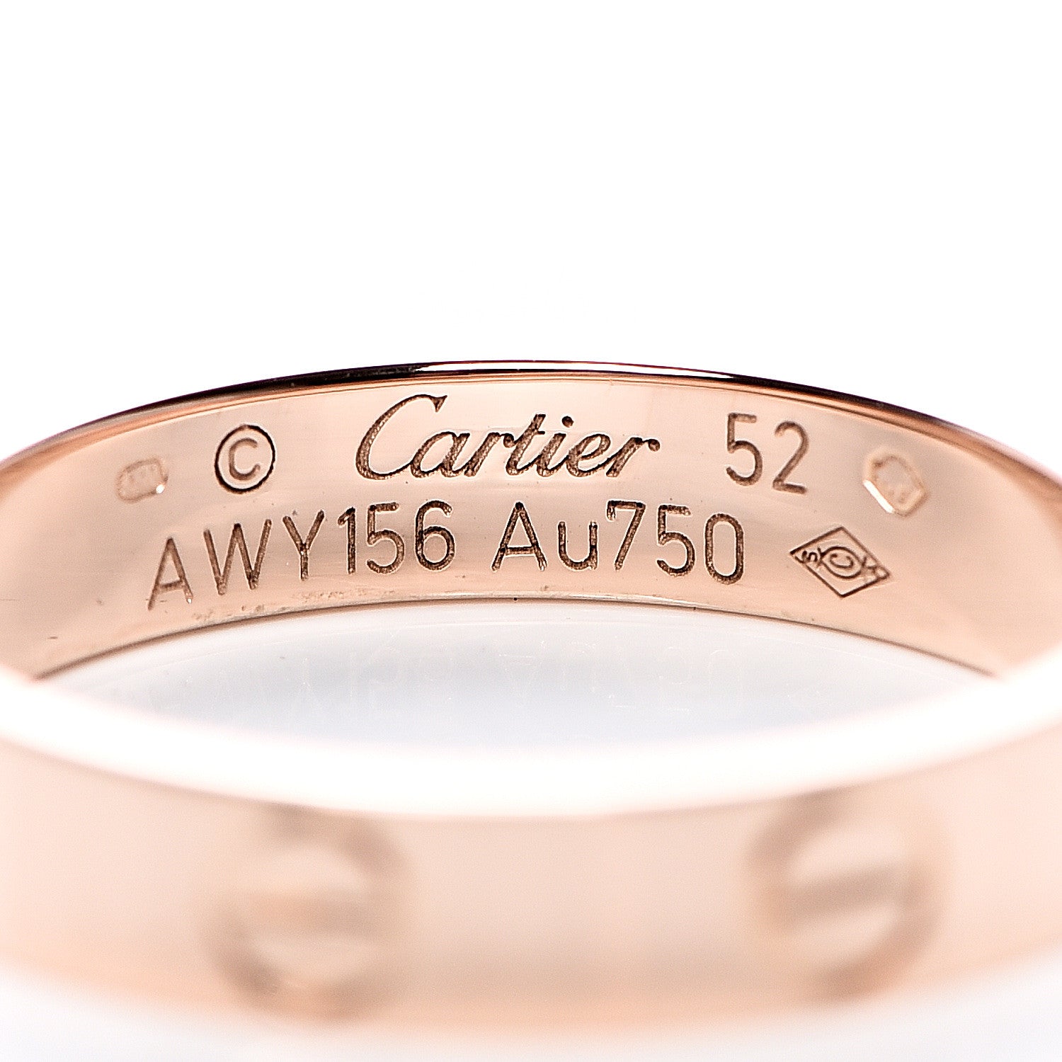 Cartier 18K Yellow Gold 3.5mm LOVE Wedding Band Ring 52 6 4 of 5