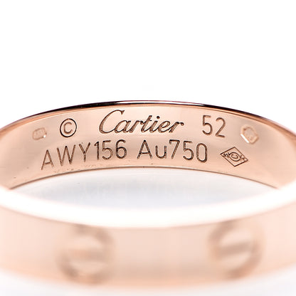 Cartier 18K Yellow Gold 3.5mm LOVE Wedding Band Ring 52 6 4 of 5