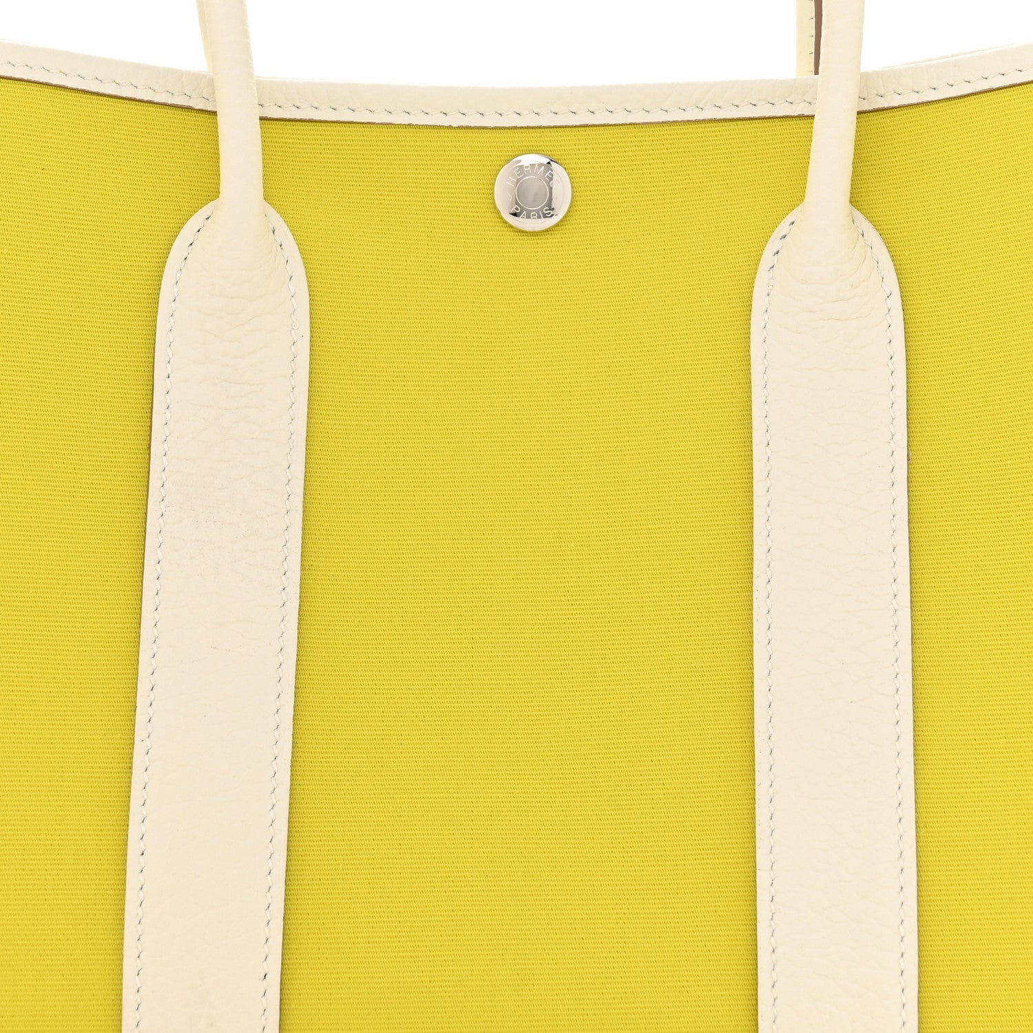 Hermes Toile Officier Vache Country Garden Party 30 TPM Lime White 8 of 11
