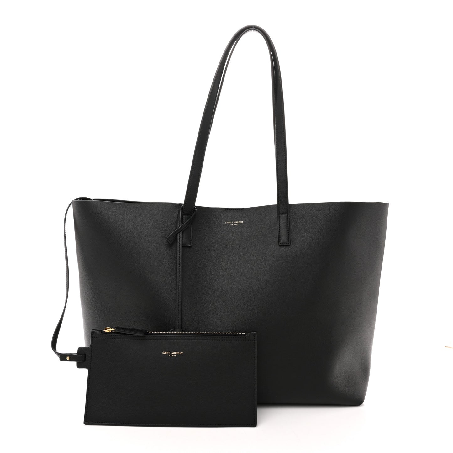 Calfskin Large Shopping Tote Black