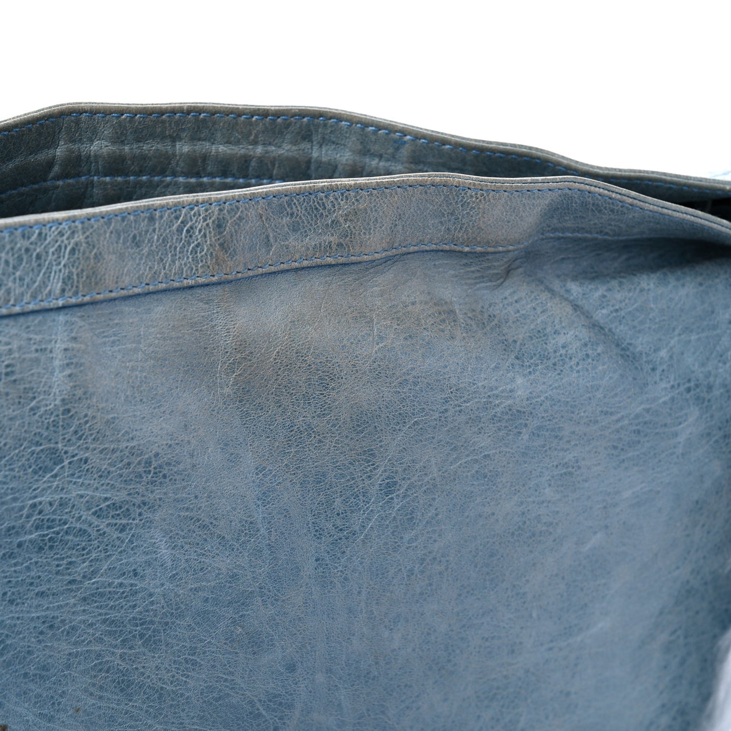 Chevre Classic Hardware Flat Messenger Sky Blue