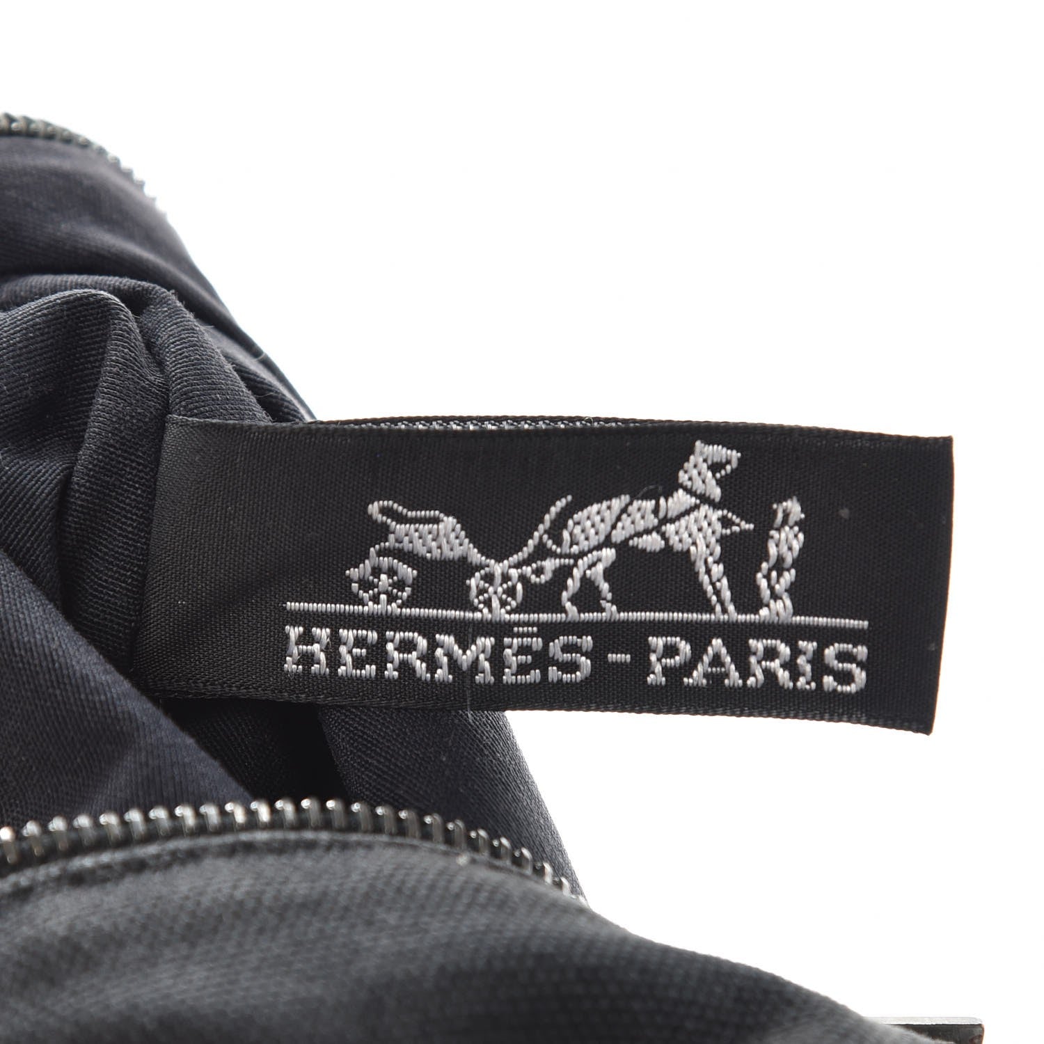 Hermes Cotton Canvas Mini Bolide Travel Cosmetic Pouch Black 6 of 10