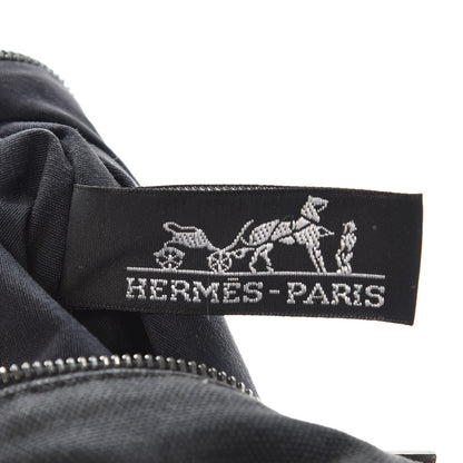 Hermes Cotton Canvas Mini Bolide Travel Cosmetic Pouch Black 6 of 10