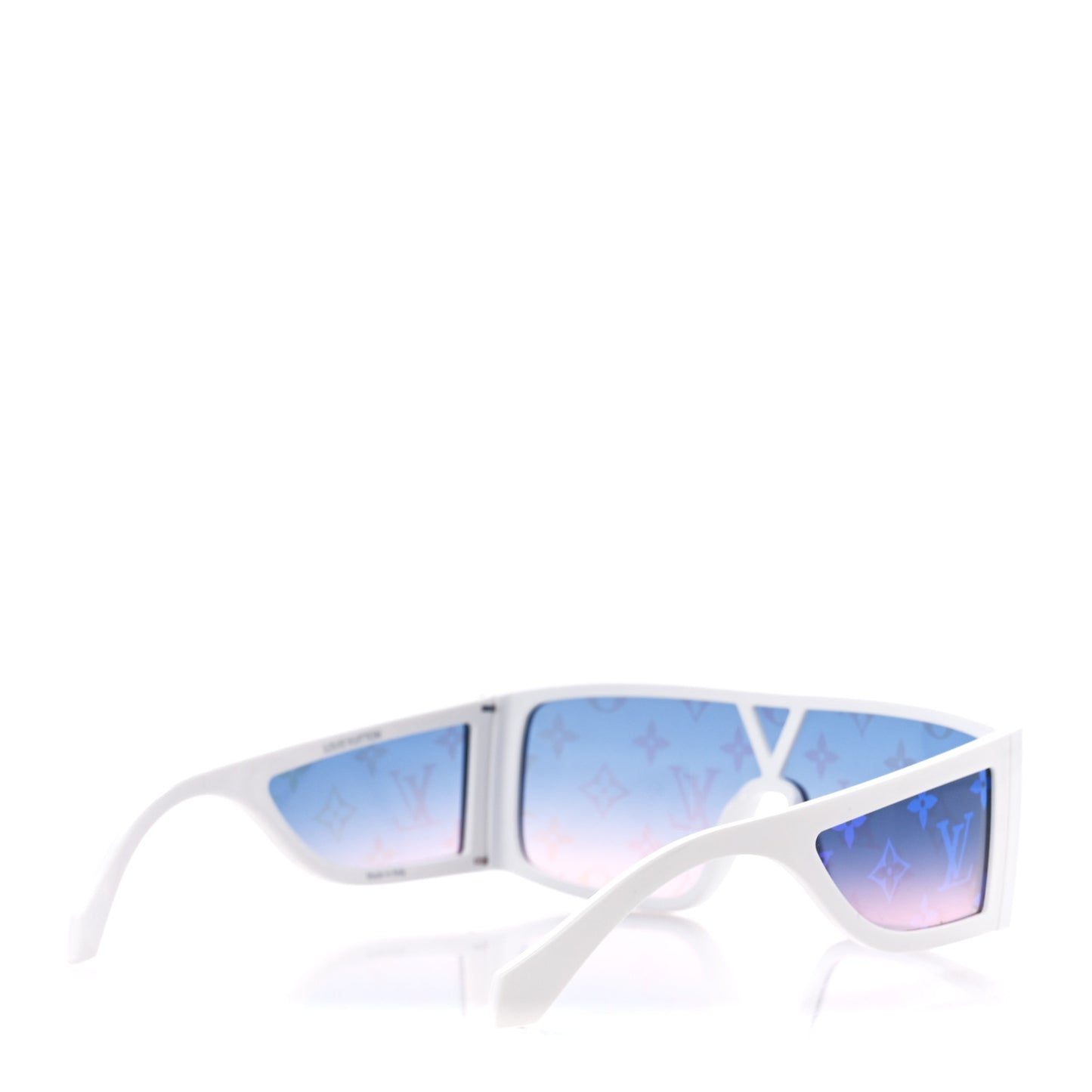 Acetate Monogram Sideway Sunglasses Z1452U White
