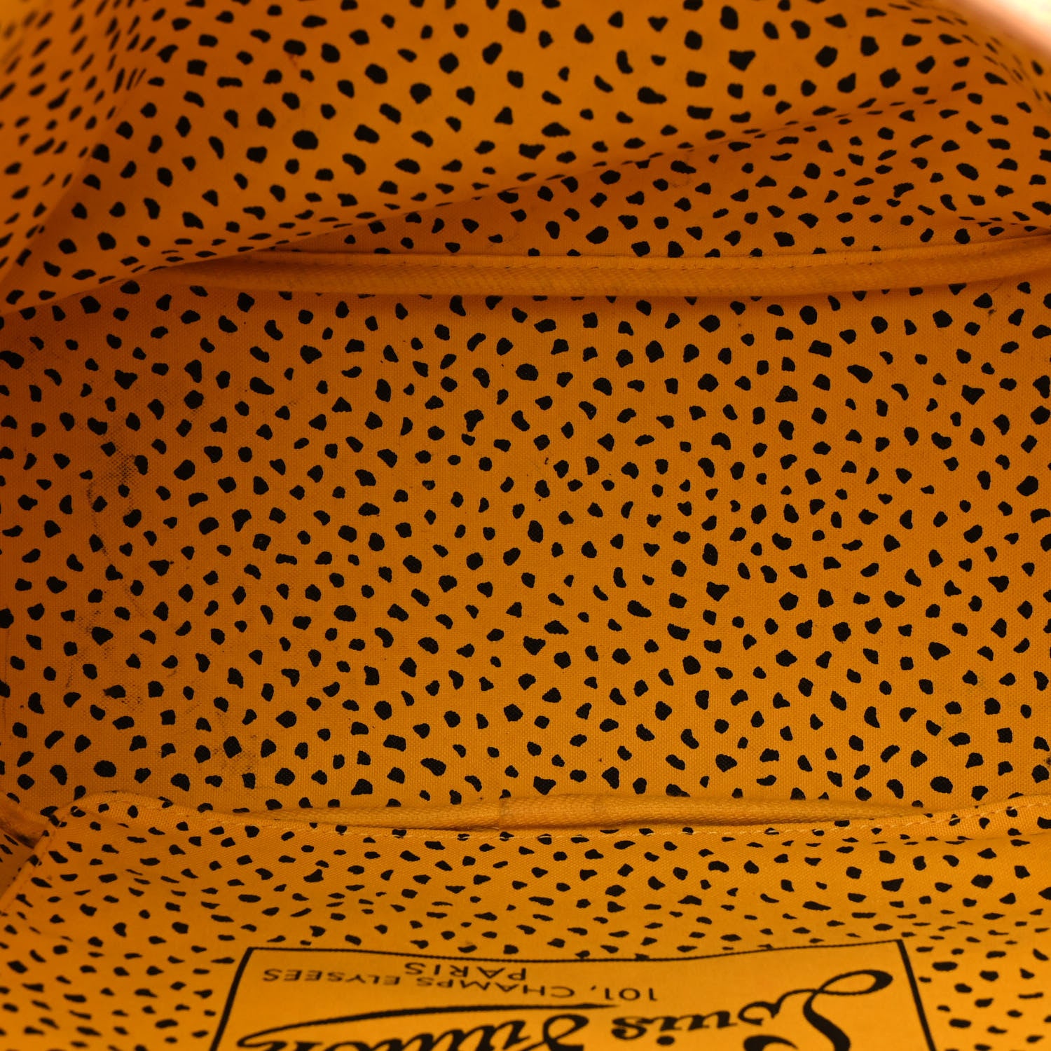 Louis Vuitton Monogram Kusama Waves Neverfull MM Yellow 5 of 17