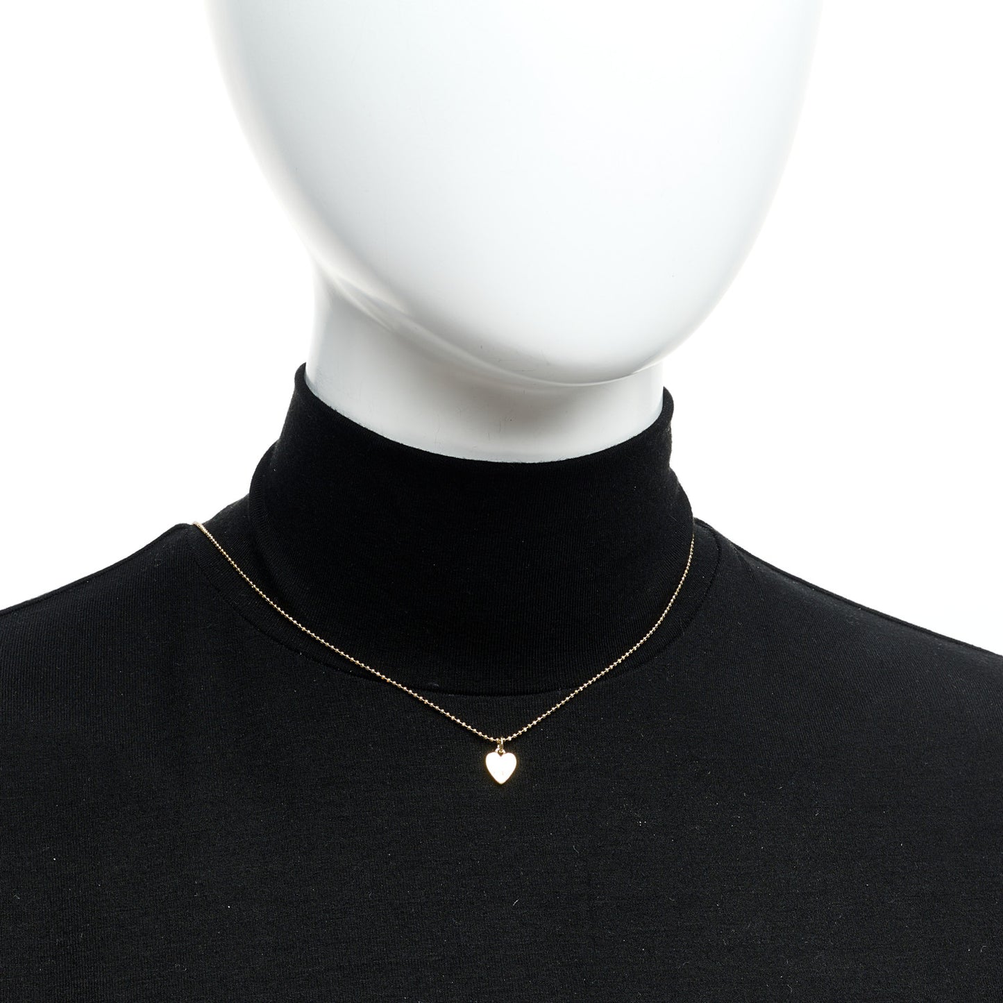 18K Yellow Gold Mini Heart Charm Pendant Necklace