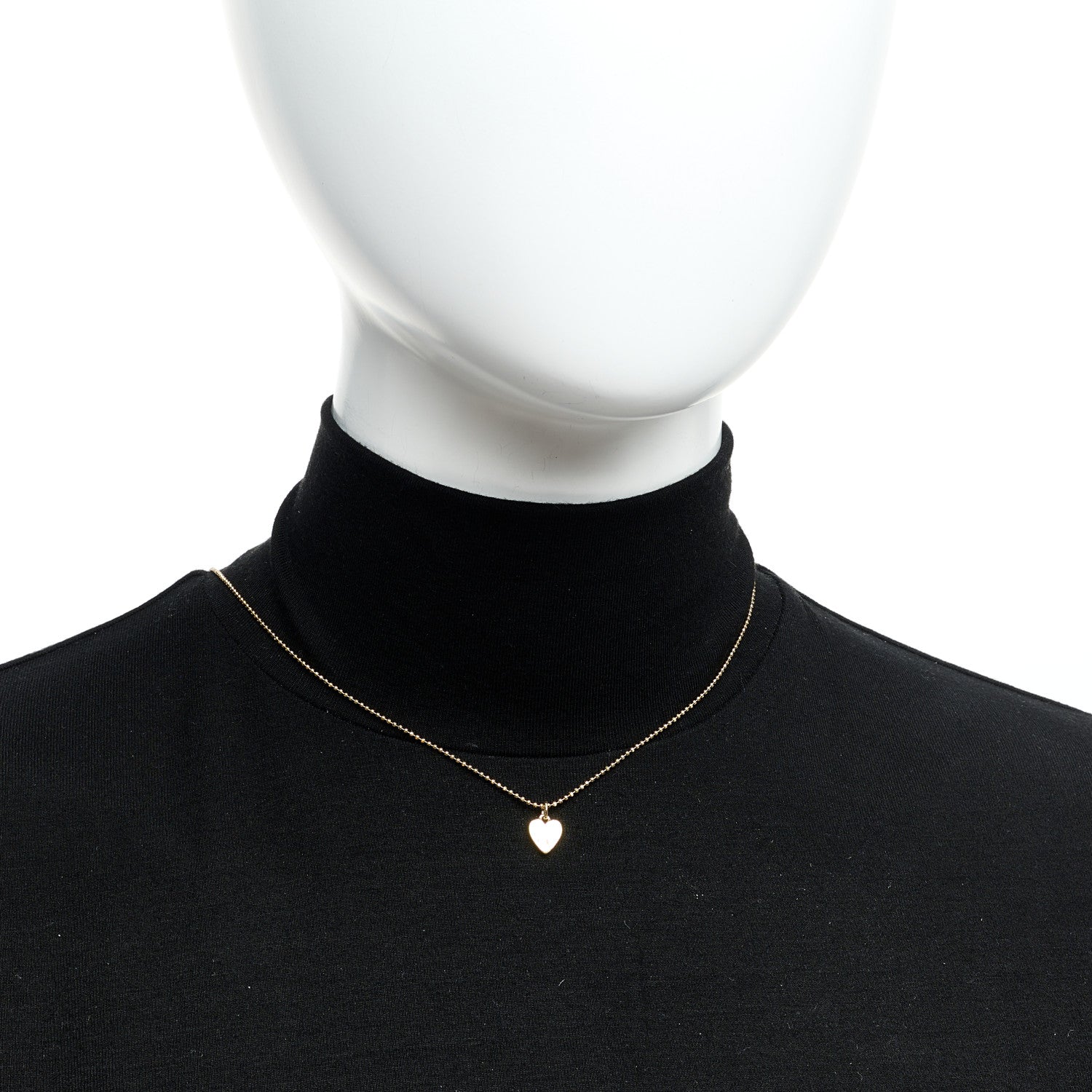 Jennifer Meyer 18K Yellow Gold Mini Heart Charm Pendant Necklace 2 of 7