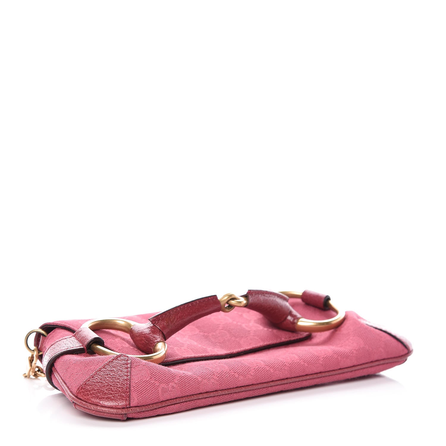 Gucci Monogram Horsebit Clutch Pink 4 of 9