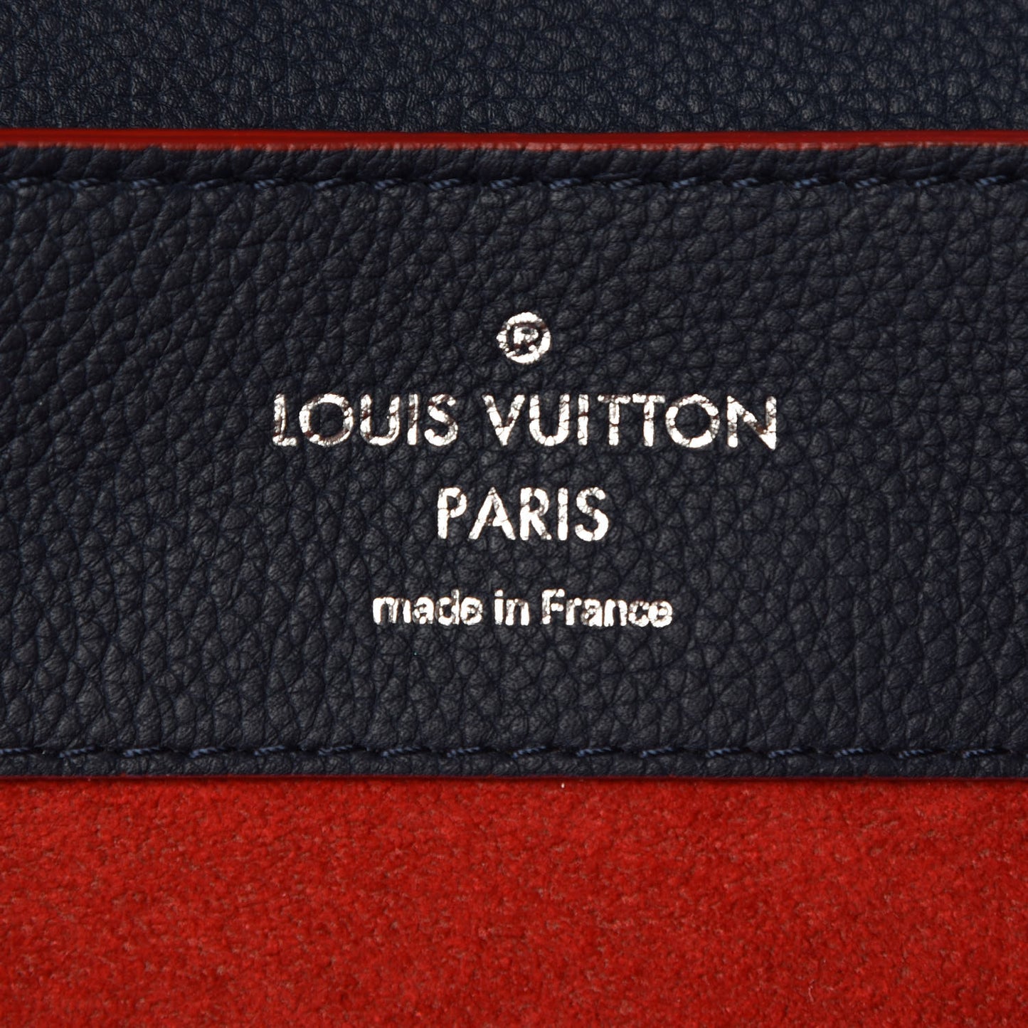 Soft Calfskin Lockme Backpack Marine Rouge
