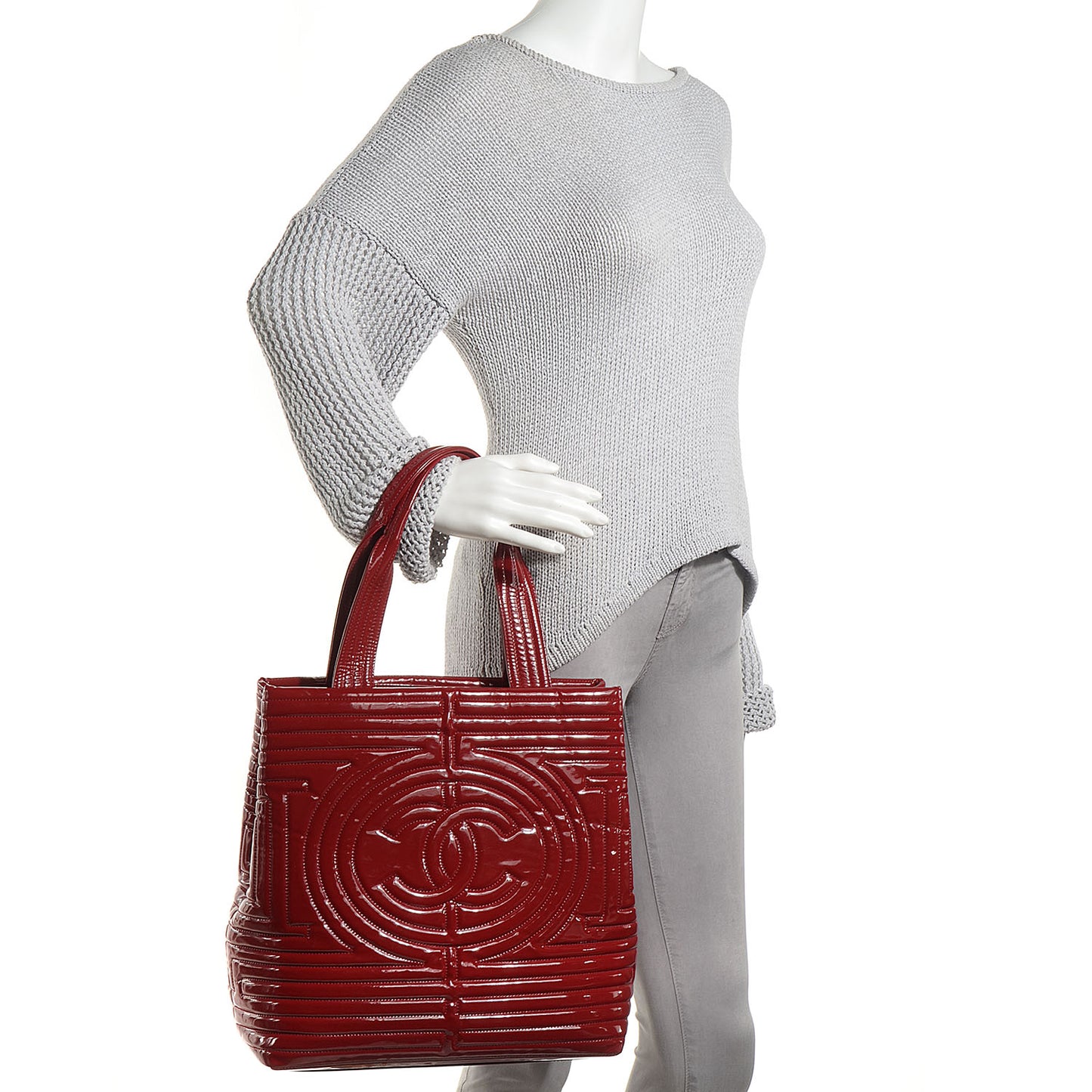 Vinyl Coco Ming Petit Shopping Tote Red
