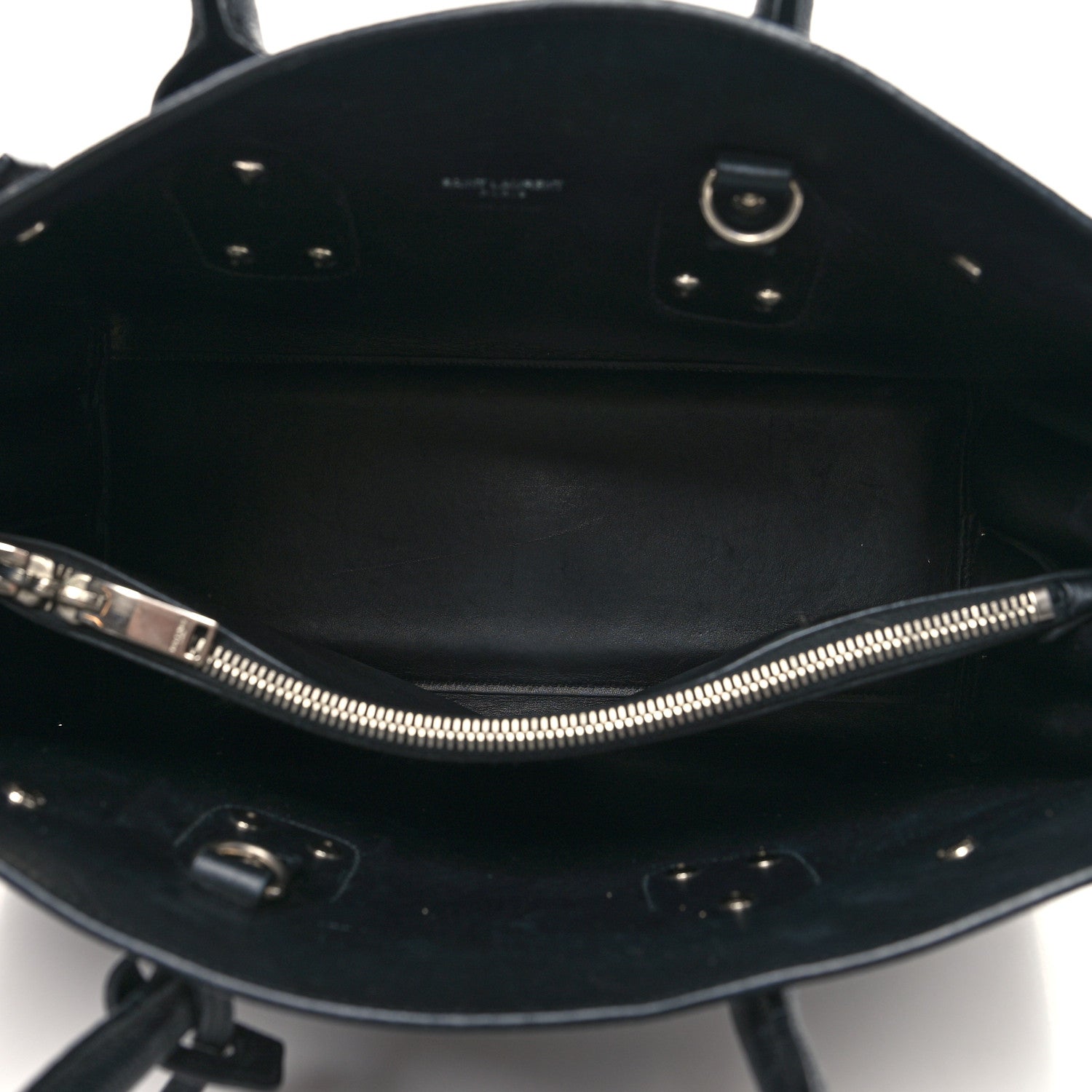 Saint Laurent Grained Calfskin Small Sac De Jour Black 5 of 12