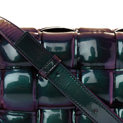 Bottega Veneta Glossy Nail Polish Nappa Maxi Intreccio Padded Cassette Crossbody Bag Holographic 8 of 11