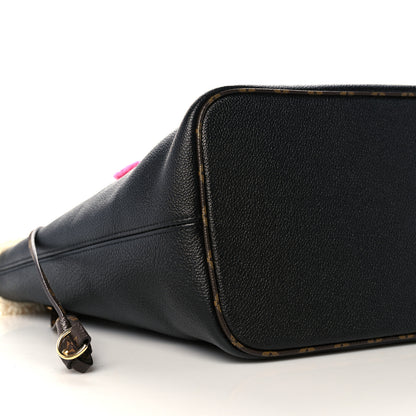 Louis Vuitton Calfskin Monogram Teddy Neverfull MM Black 8 of 9