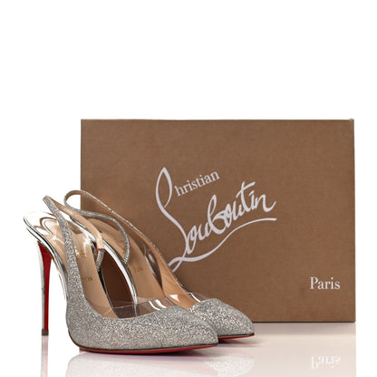 Christian Louboutin Mini Glitter PVC Specchio Optisexy 100 Pumps 38 Ivory Light Gold 19 of 20