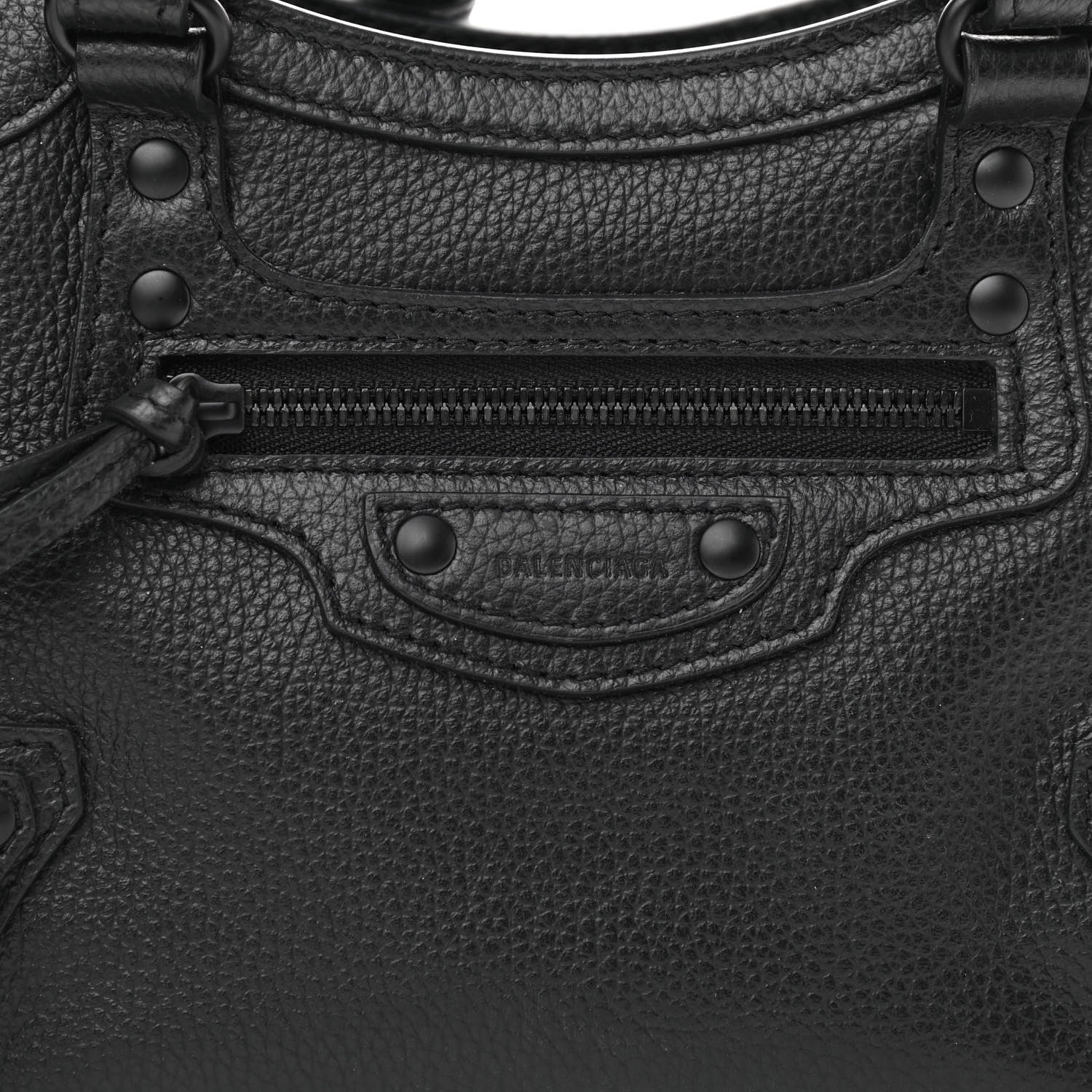Balenciaga Grained Calfskin Neo Classic Black Hardware Mini City Black 8 of 10