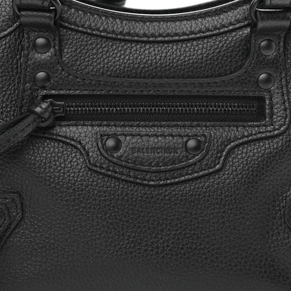 Balenciaga Grained Calfskin Neo Classic Black Hardware Mini City Black 8 of 10