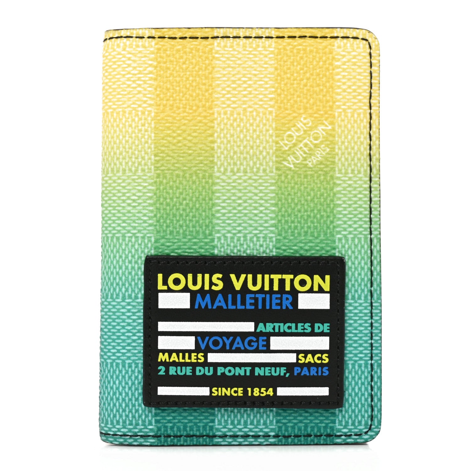 Louis Vuitton Damier Stripes Pocket Organizer Gradient Green 1 of 7