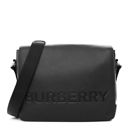 Burberry Grainy Calfskin Embossed Bruno Messenger Black 1 of 11