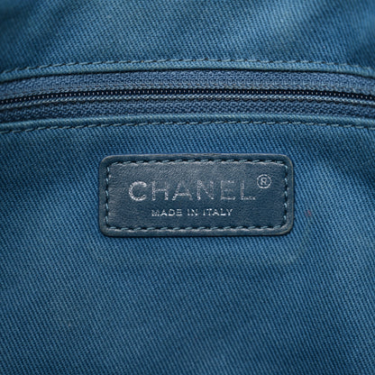 Chanel Caviar Quilted CC Timeless Soft Tote Blue 7 of 11