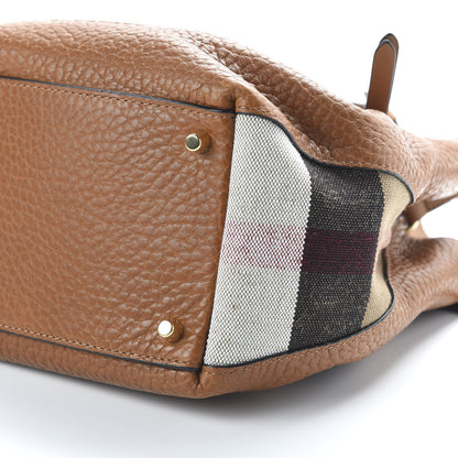 Burberry Grainy Calfskin House Check Small Maidstone Saddle Brown 6 of 8