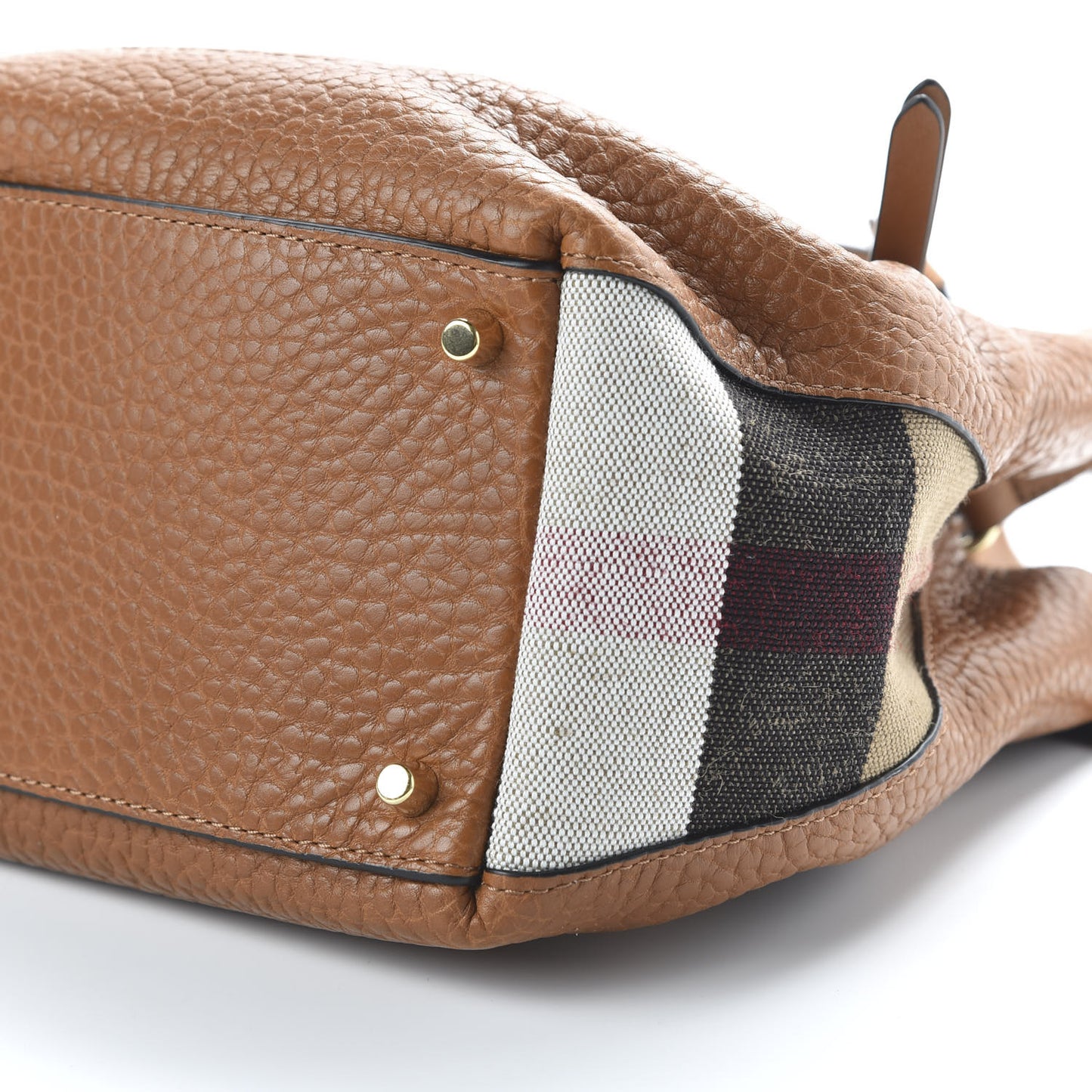 Grainy Calfskin House Check Small Maidstone Saddle Brown