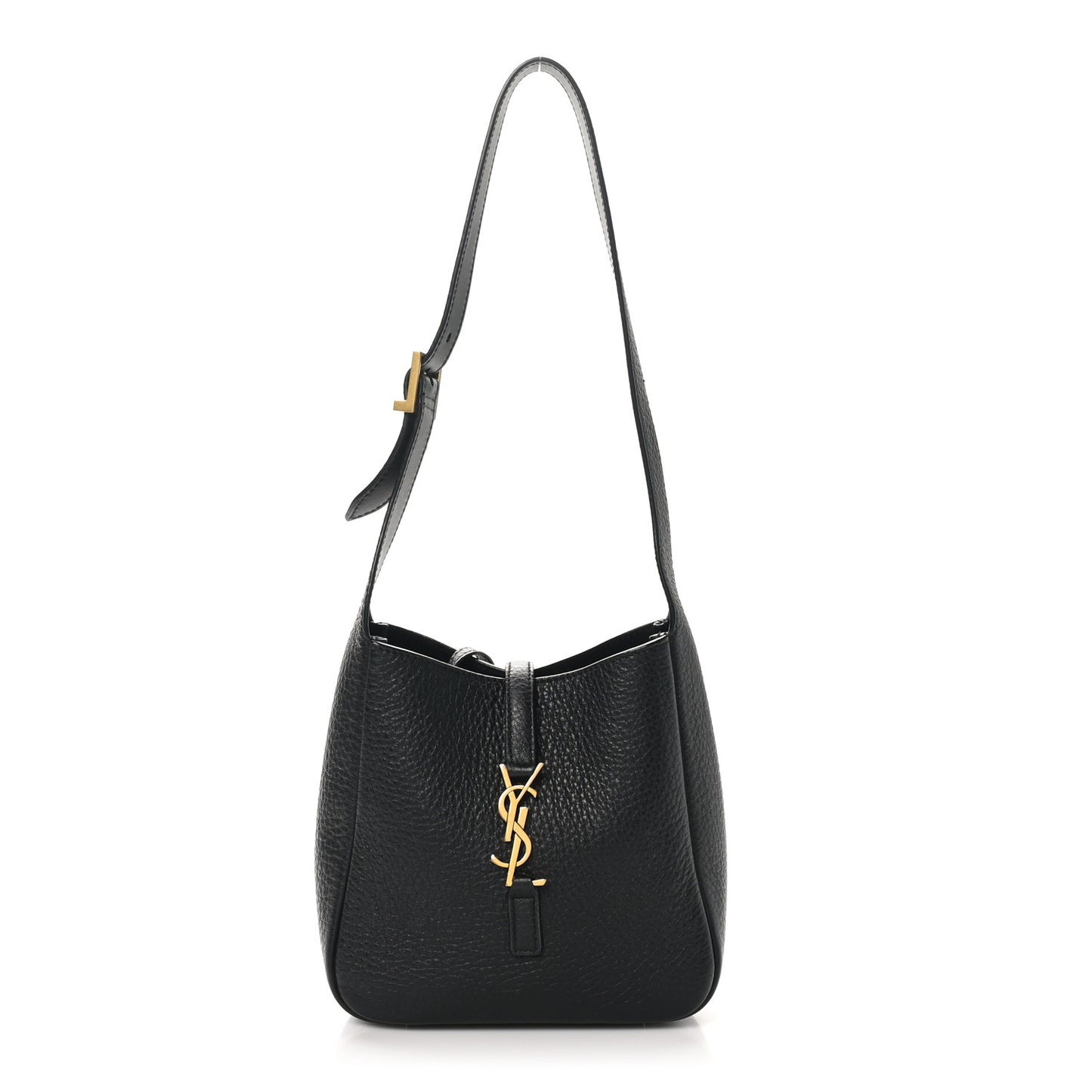 Grained Calfskin Baby Le 5 A 7 Supple Hobo Black