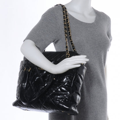 Chanel Glazed Calfskin Portobello Tote Black 2 of 8