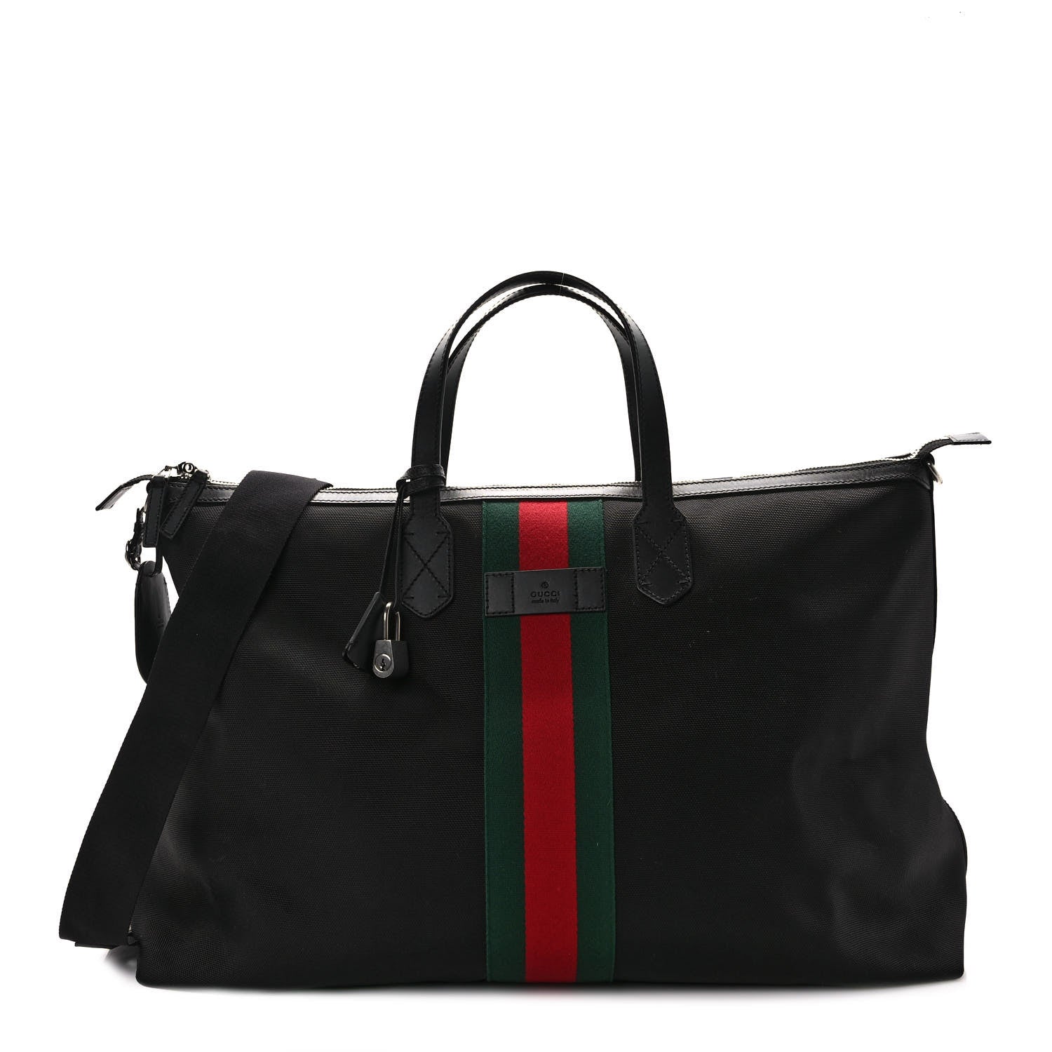 Gucci Techno Canvas Web Duffle Black 1 of 9