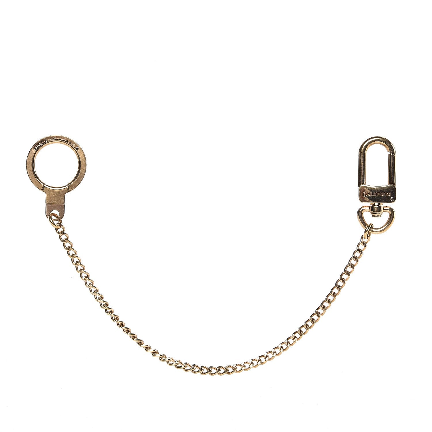Louis Vuitton Metal Pochette Extender Key Ring Chain Gold 1 of 4