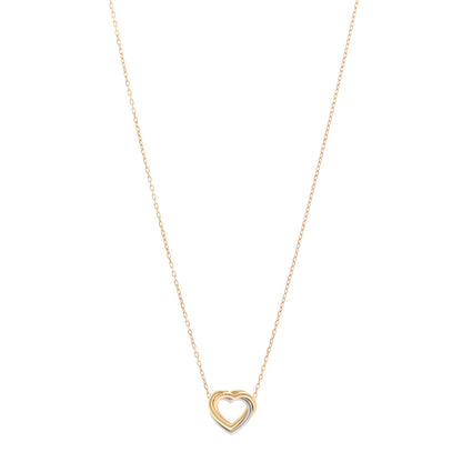 Cartier 18K Pink Yellow White Gold Trinity Heart Necklace 1 of 5
