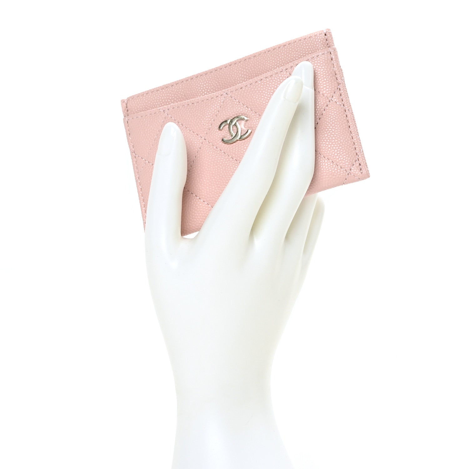 Chanel Caviar Quilted Card Holder Light Pink 2 of 10