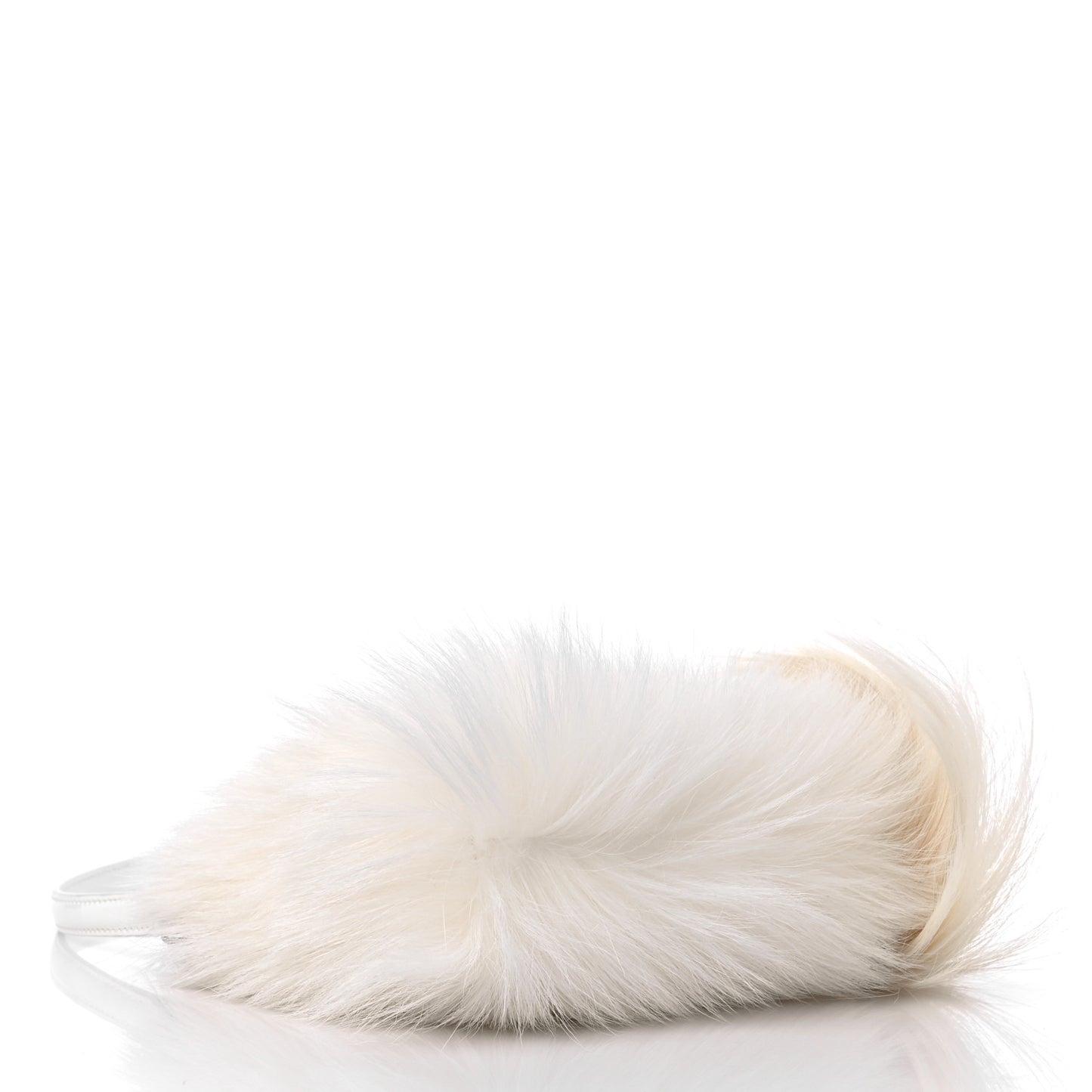 Faux Fur XS Lock Antigona Shoulder Bag White