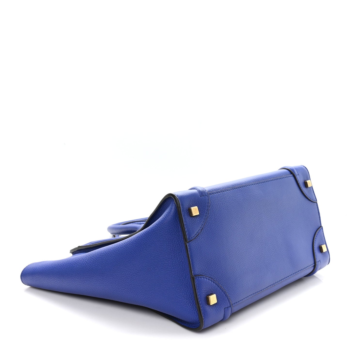 Drummed Calfskin Mini Luggage Indigo