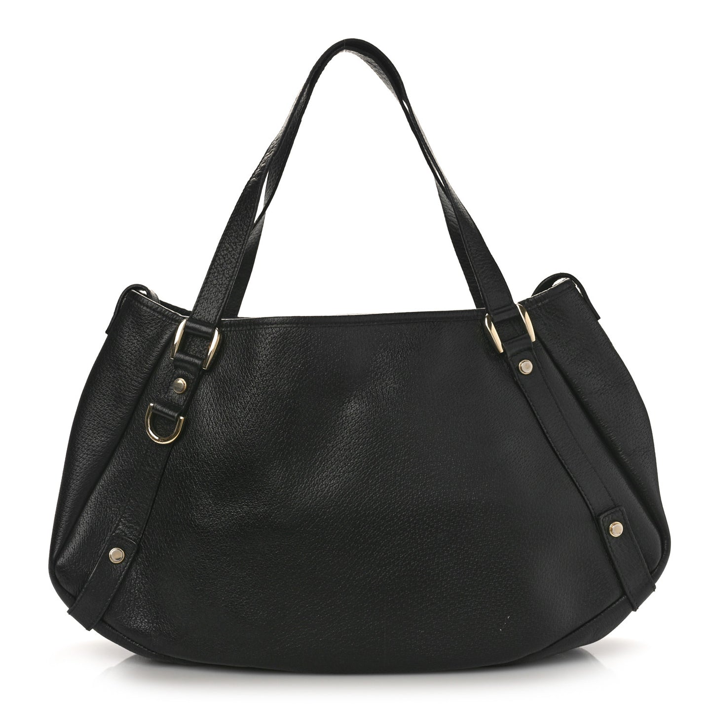 Calfskin Medium Abbey Shoulder Bag Black