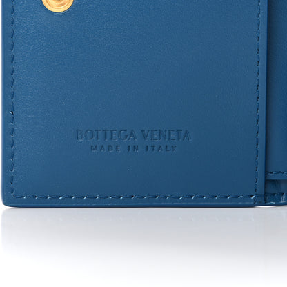 Bottega Veneta Nappa Maxi Intrecciato Bifold Zip Wallet Deep Pacific 6 of 8