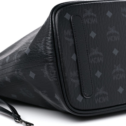 MCM Visetos Medium Liz Reversible Shopper Tote Black 8 of 14