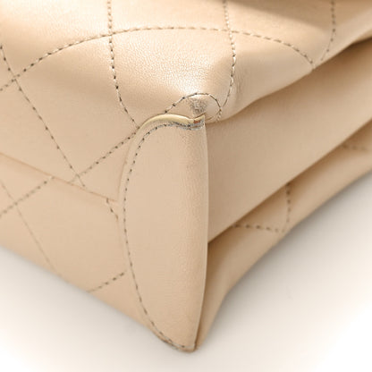 Chanel Lambskin Quilted Small Trendy Spirit Top Handle Bag Beige Beige 9 of 16
