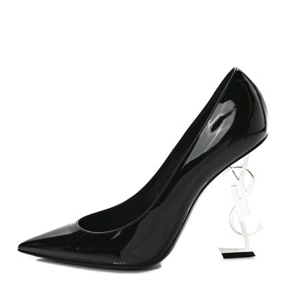 Saint Laurent Patent Opyum 110 Pumps 39 Black Silver 1 of 10