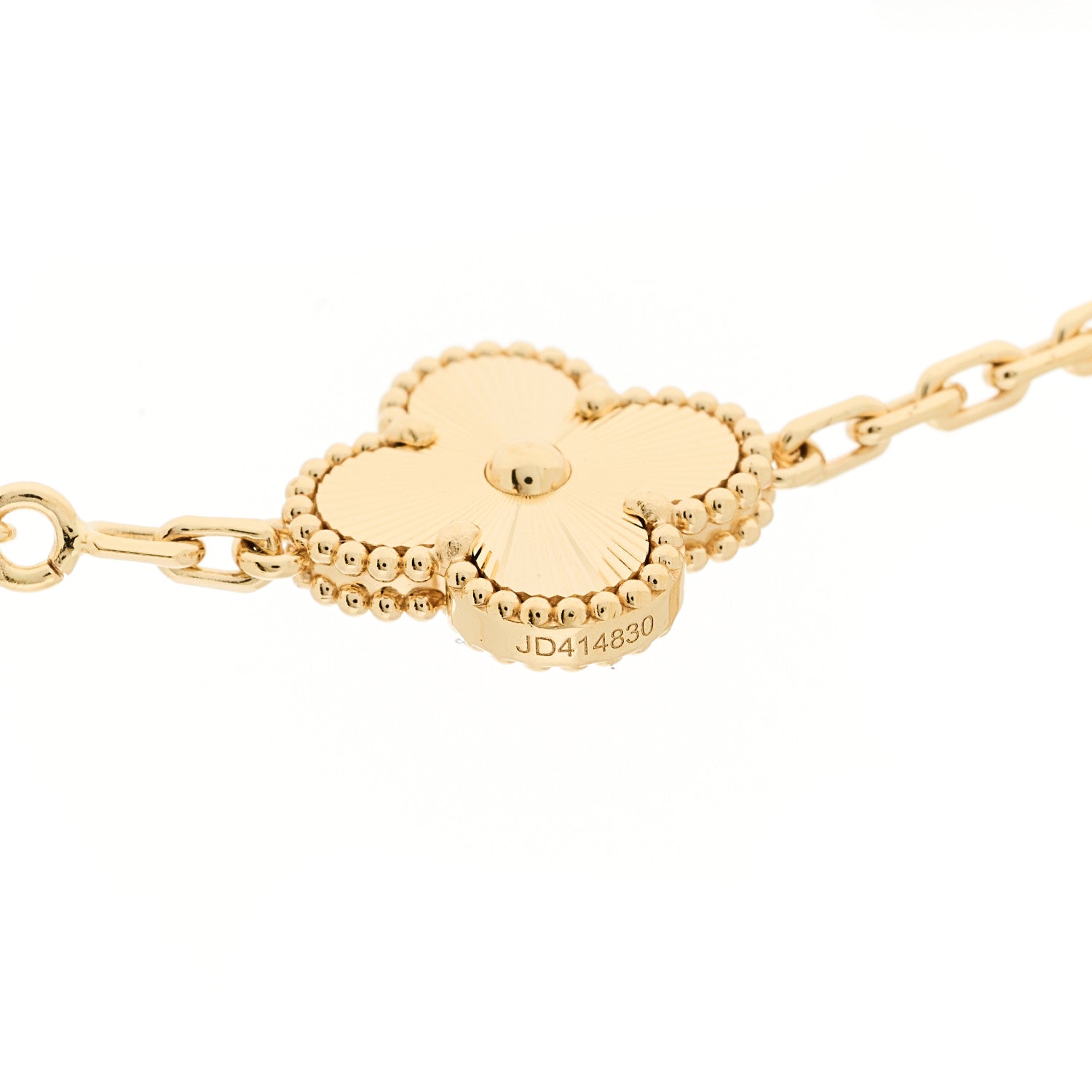 Van Cleef & Arpels 18K Yellow Gold 10 Motifs Guilloche Vintage Alhambra Necklace 4 of 6