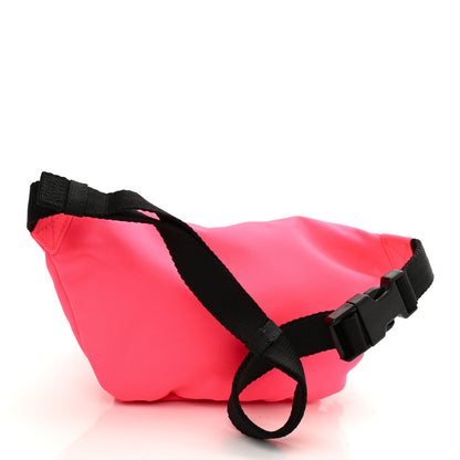 Balenciaga Textured Sport Nylon Logo Wheel Belt Bag Acid Pink 3 of 9