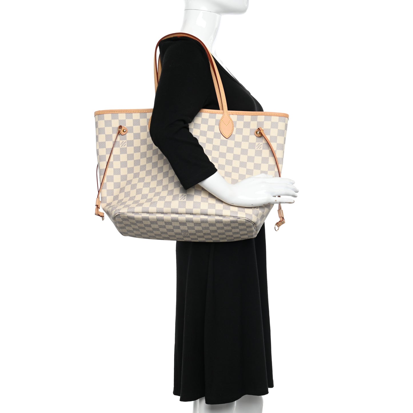 Damier Azur Neo Neverfull MM Rose Ballerine