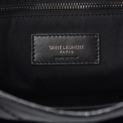 Saint Laurent Crinkled Calfskin Matelasse Monogram Medium Niki Chain Satchel Black 7 of 11