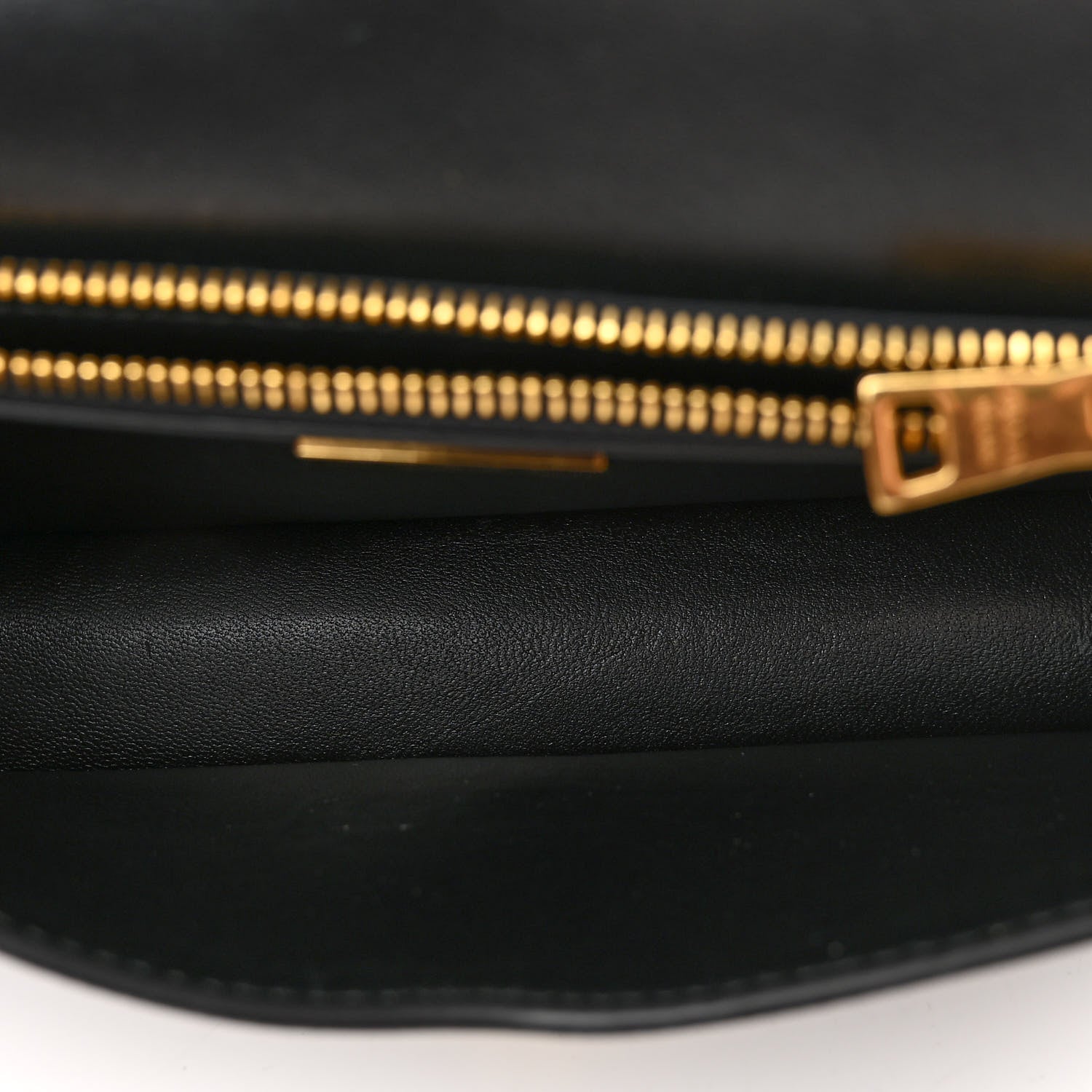 Prada Saffiano Lux Metal Triangle Logo Mini Envelope Chain Shoulder Bag Black 5 of 9