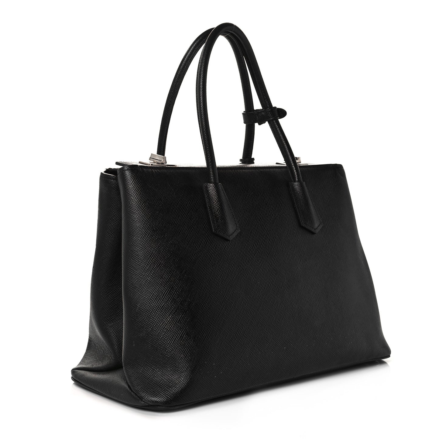 Saffiano Cuir Twin Tote Black