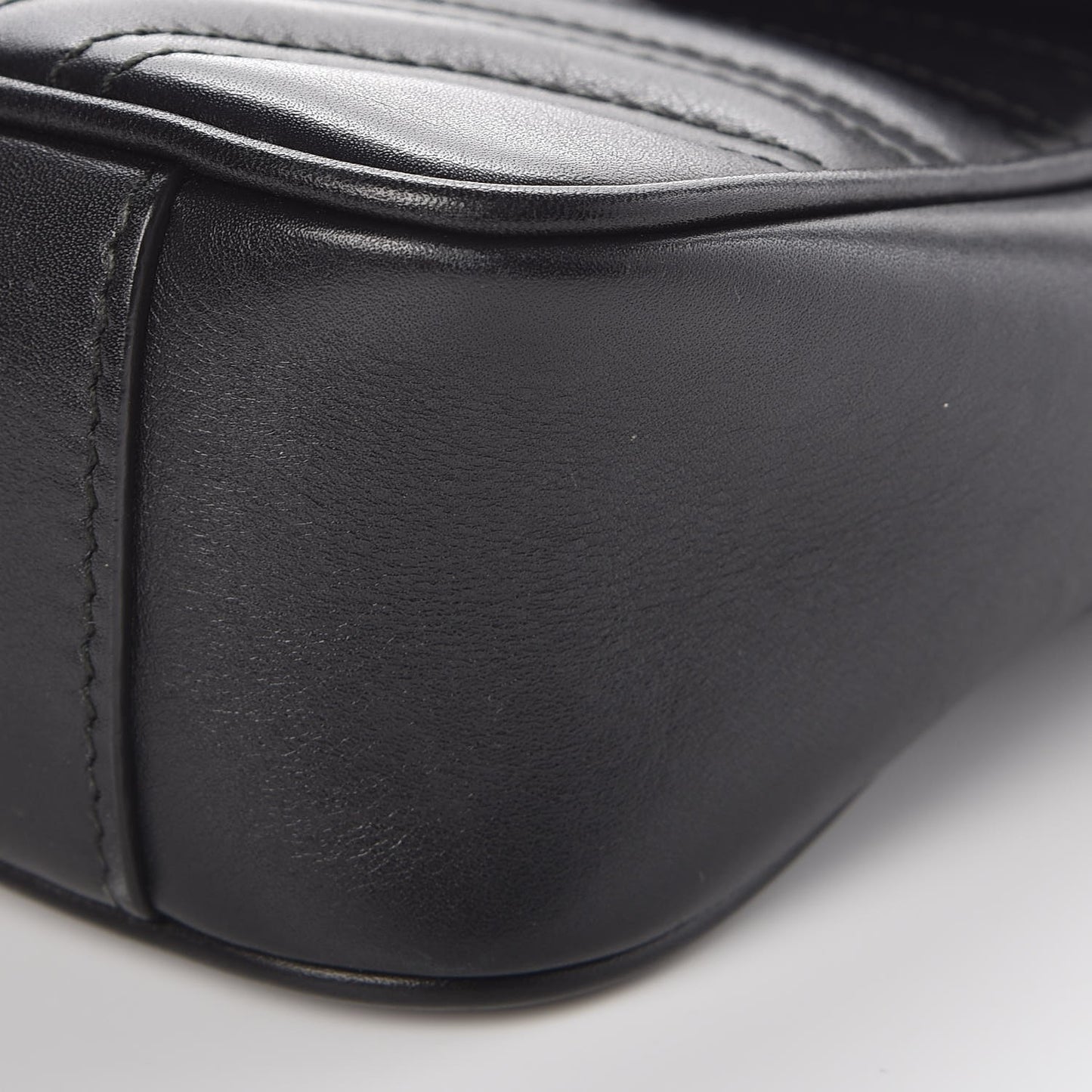 Calfskin Matelasse Mini GG Marmont Shoulder Bag Black