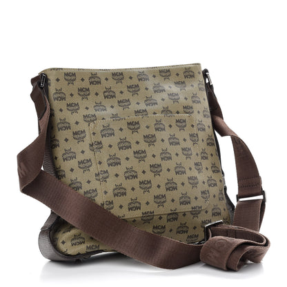 MCM Coated Canvas Messenger Bag Beige 3 of 9