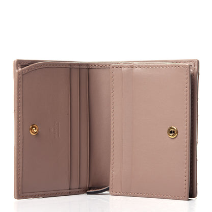 Gucci Calfskin Matelasse GG Marmont Card Case Wallet Porcelain Rose 5 of 10