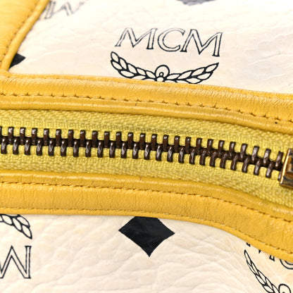 MCM Visetos Barrel Bag White Yellow 19 of 23