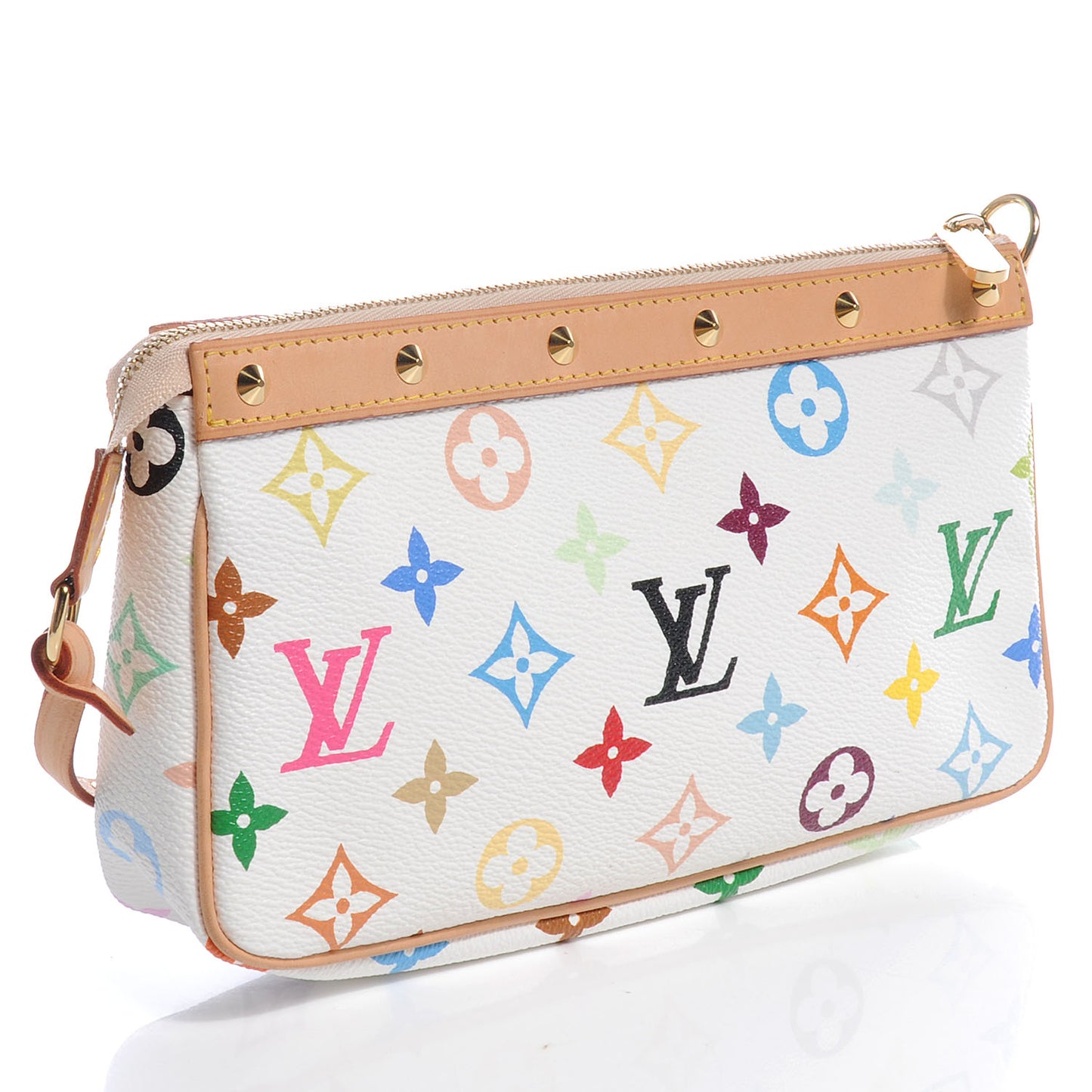 Monogram Multicolor Pochette Accessories White