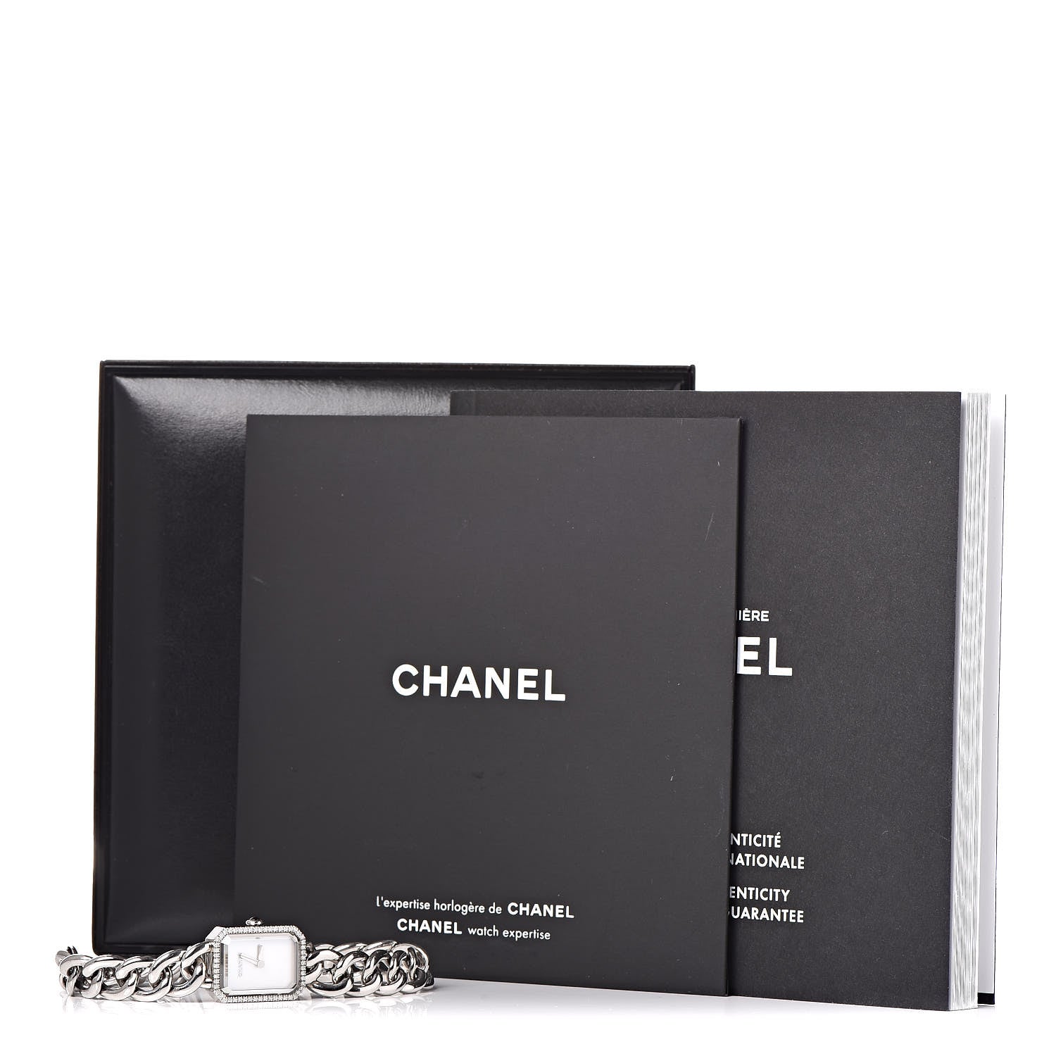 Chanel Stainless Steel Diamond Bezel Mother of Pearl 16mm Chain Premiere Quartz Watch 7 of 7